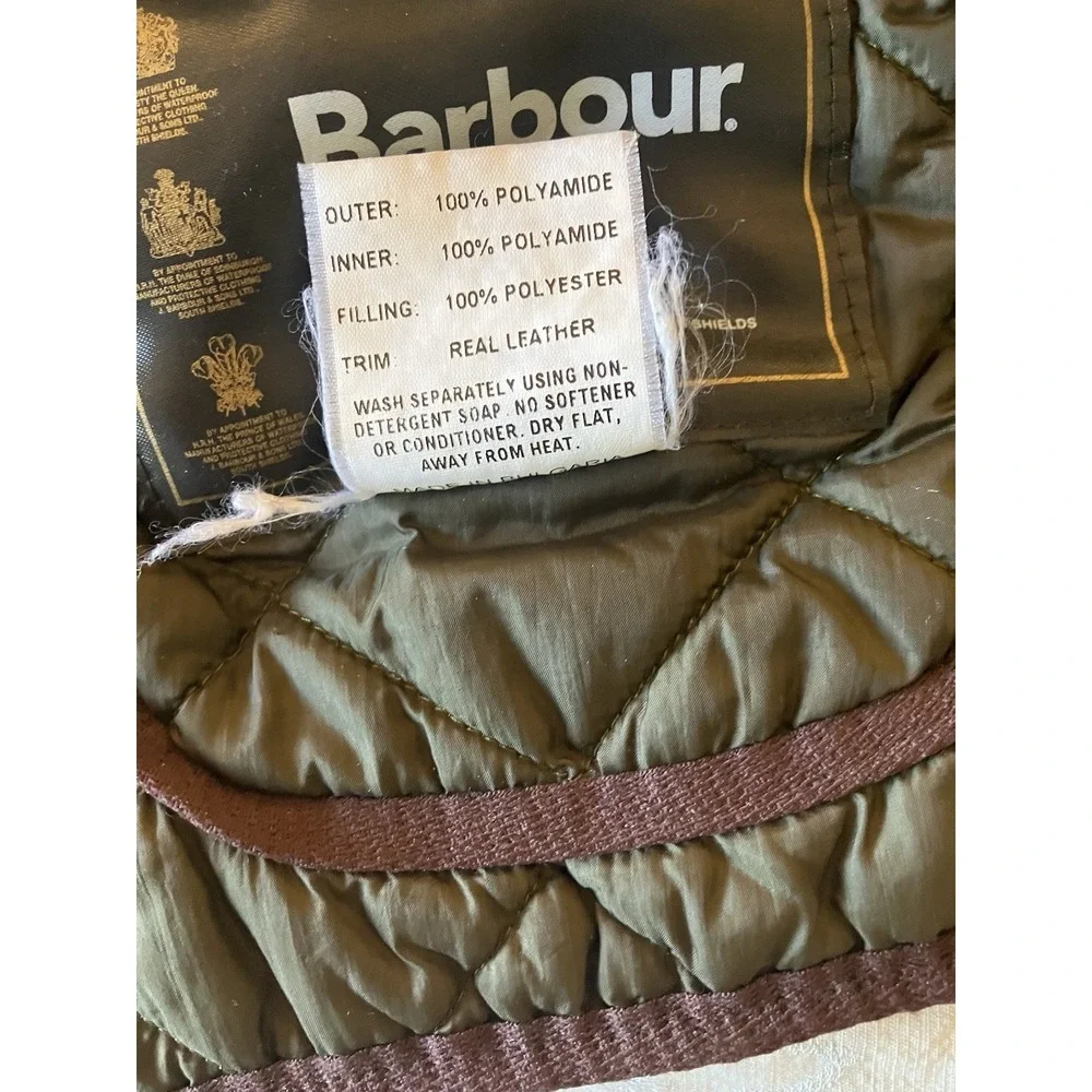Barbour Keeperwear Quilted Shooting Vest Men's Size Large Huntercore